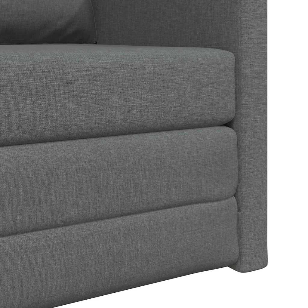 Floor Sofa Bed with Cushion Dark grey 74 x 77 x 81 cm Fabric